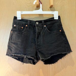 Levi's 501 Black Cutoff Shorts Size 0